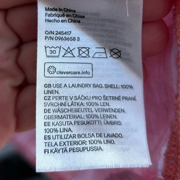 Lem Lem x H&M linen Pink Boho Dress, size M - Picture 9 of 11